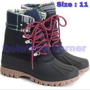 J.Crew Waterproof Navy & Black Nubuck Tall Boots